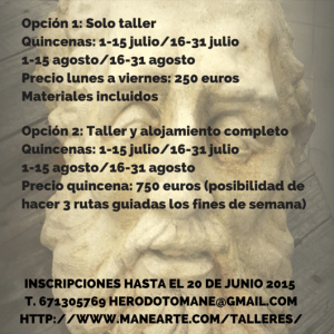 Cartel inscripciones taller